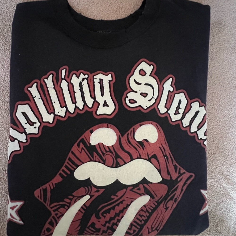 Fashion Nova Black Rolling Stones Hoodie